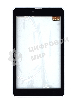 Сенсорное стекло (тачскрин) для Irbis TZ737, черный с белой рамкой
