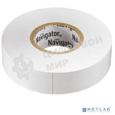 Изолента ПВХ Navigator 15 мм (рул.20м) бел. NIT-B15-20/WH
