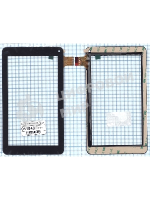 Сенсорное стекло (тачскрин) GF7033A2-PG, черное