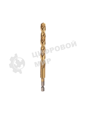 Сверло по металлу, 10мм, Р6М5, ТИТАН,шестигранный хвостовик (1 шт. в упаковке) DIN 338 Kranz