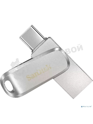 Флешка USB Sandisk Ultra Dual Luxe (SDDDC4-032G-G46), 32Gb, USB 3.2 Gen 1/Type-C, R/W 150/40, серебристый