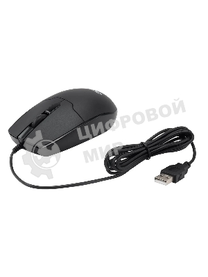 Мышь проводная Acer OMW126 черный, 1200 dpi, USB, кнопки - 3