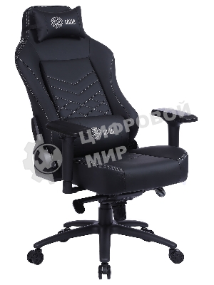 Кресло Cactus CS-CHR-0112BL черный, экокожа, подголовник