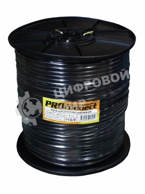 Кабель PROconnect КВК-П-2 +2x0,75 мм² (Cu/CCA) (96) черный (бухта 200 м)