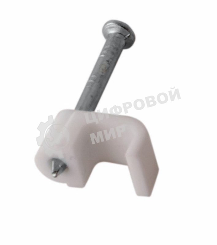 Крепеж кабеля плоский Rexant 4 х 2 мм, белый (упак. 50 шт)