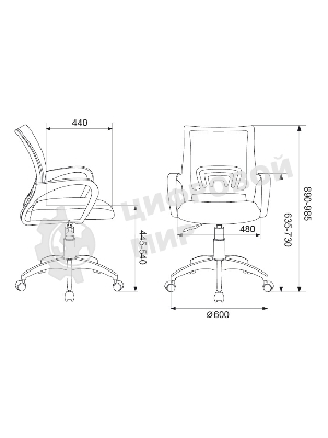 Кресло Бюрократ CH-W695NLT TW-06A TW-13A розовый, сетка/ткань, 120 кг, механизм качания