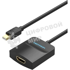 Адаптер-переходник Vention mini DisplayPort 20M > HDMI F черный (HBCBB)
