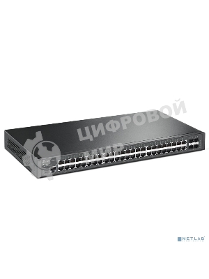 Коммутатор Jetstream 48-port gigabit L2+ managed switch with 4-gigabit uplink ports, 48 10/100/1000Mbps RJ-45 port, 4 1000Mbps SFP slots
