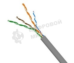 Кабель TWT UTP, 4 пары, Кат.5e, PVC, серый, 500 метров