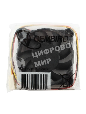 Вентилятор для корпуса Gembird черный, 50 мм, 5000 об/мин, 25 дБ, 3 pin