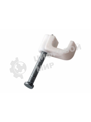 Крепеж кабеля плоский Rexant 4 х 2 мм, белый (упак. 50 шт)