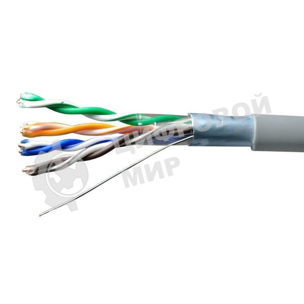 Кабель витая пара F/UTP cat.5e 4х2х24AWG solid CU PVC Standard сер. (м) SUPRLAN