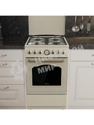 Плита газовая Gorenje GGI5BCLI бежевый, конфорок 4 газовых, духовка 67 л, 50 см x 85 см x 59.4 см