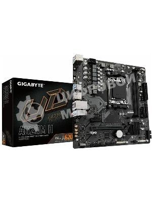 Материнская плата Gigabyte A620M H (V1.2/V2.0), SocketAM5 AMD A620 2xDDR5 mATX AC`97 8ch(7.1) GbLAN RAID+VGA+HDMI