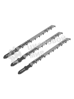 Полотна для электролобзика Matrix по дереву, 3 шт. T101D, 75 х 4,0мм, HCS