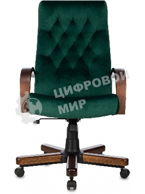 Кресло Бюрократ T-9928WALNUT Fabric Italia Green зеленый, ткань