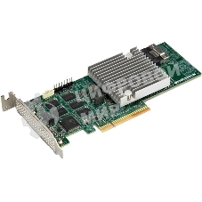 Контроллер Supermicro AOC-S3908L-H8IR-16DD-O 8 int 12Gb/s ports, x8 Gen4, ROC - LP, 16 HDDw/exp,RoHS