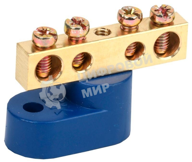 Шина нулевая ШНИ-6х9-4-У1-С на одном угловом изоляторе ИЭК YNN10-69-4C1-K07