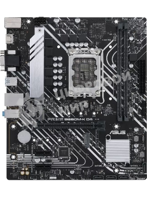 Материнская плата ASUS PRIME B660M-K D4, Socket LGA 1700, Intel B660, 2xDDR4, 4xSATA, 2xM.2, 1xPCIe 4.0 x16, 2xPCIe x1, 1xHDMI, 1xVGA, 1x 1Gb LAN, 4xUSB-A 3.2 Gen 1, 2xUSB-A 2.0, 3x3.5 мм, 7.1, mATX