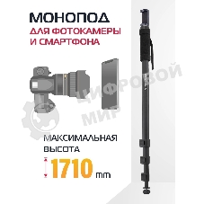 Штатив монопод Rekam RM-170 универсальный черный алюминий (375гр.)