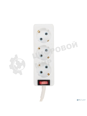 Удлинитель PROconnect 3 гнезда, 3 м, 3х0.75 мм², с/з, с кнопкой, белый