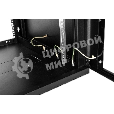 Шкаф ЦМО телекоммуникационный настенный сварной 12U (600 500) съемные стенки, дверь стекло, черный