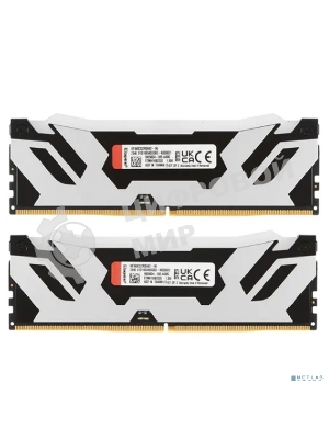 Оперативная память Kingston Fury Renegade, DDR5, 96Gb (2x48GB), 6000MHz, CL32, DIMM, с радиаторами, cеребристый/черный