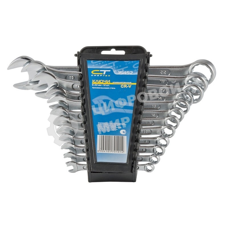 Набор комбинированных ключей СИБРТЕХ 15452 (6 - 22 мм)12 шт.