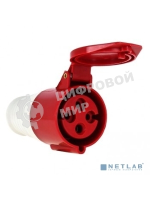 Розетка кабельная 32А 380В 3P+РЕ IP44 (224) EKF ps-224-32-380