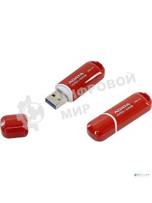 Флешка USB ADATA UV150 (AUV150-64G-RRD), 64Gb, USB 3.0, R/W 100/30, красный