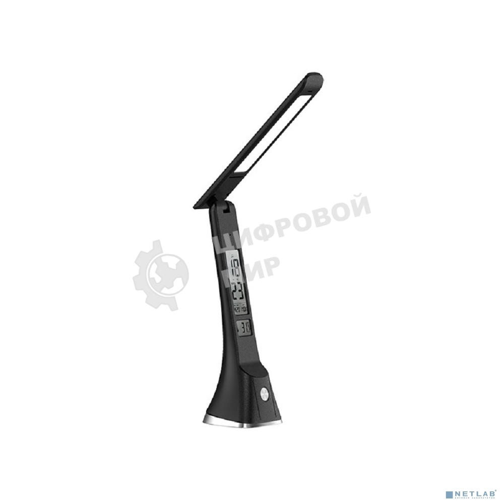Настольный светильник Ultraflash UF-821 C02 черный (Led, светильник настольный, 7Вт, дисплей, смена цвет.темп, кожа)