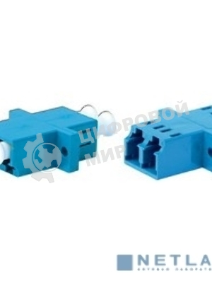 Монтажное оборудование Hyperline DLC-DLC-SM Проходной адаптер LC-LC duplex, SM (для одномодового кабеля), корпус пластмассовый (SC Adapter Simplex dimension), (синий)