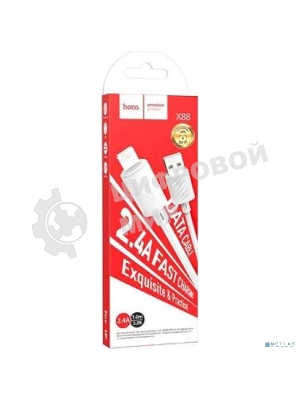 Кабель USB HOCO X88 Lightning/ 1m/ 2.4A/ White