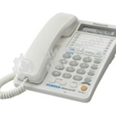 Телефон проводной Panasonic KX-TS2368RUW белый 2 линии, конференц-связь, спикер., 30 номеров памяти, ЖКД, Flash, часы