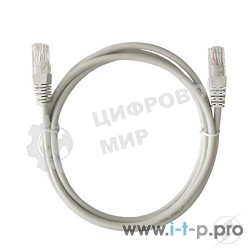 Шнур коммутационный Rexant патч-корд, U/UTP RJ45-RJ45 CAT 5e, PVC, серый, 1,5м