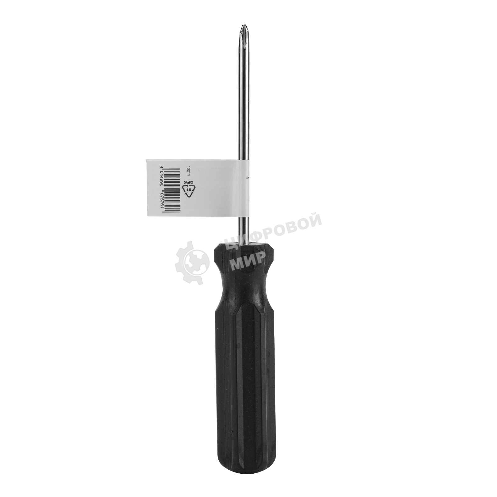 Отвертка Sparta ph1х75мм углеродистая сталь черная пластиковая рукоятка