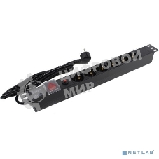 Блок розеток горизонтальный ExeGate ServerPro PDU-19H606 Al-6S-EU2-SW-O, 19