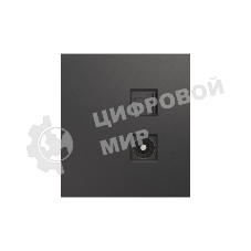 Розетка телевизионная Kranz STRONG компьютерная RJ45 кат6 + TV с/у графит