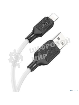 Кабель USB HOCO X90 Lightning/ 1m/ 2,4A/ Силикон/ White