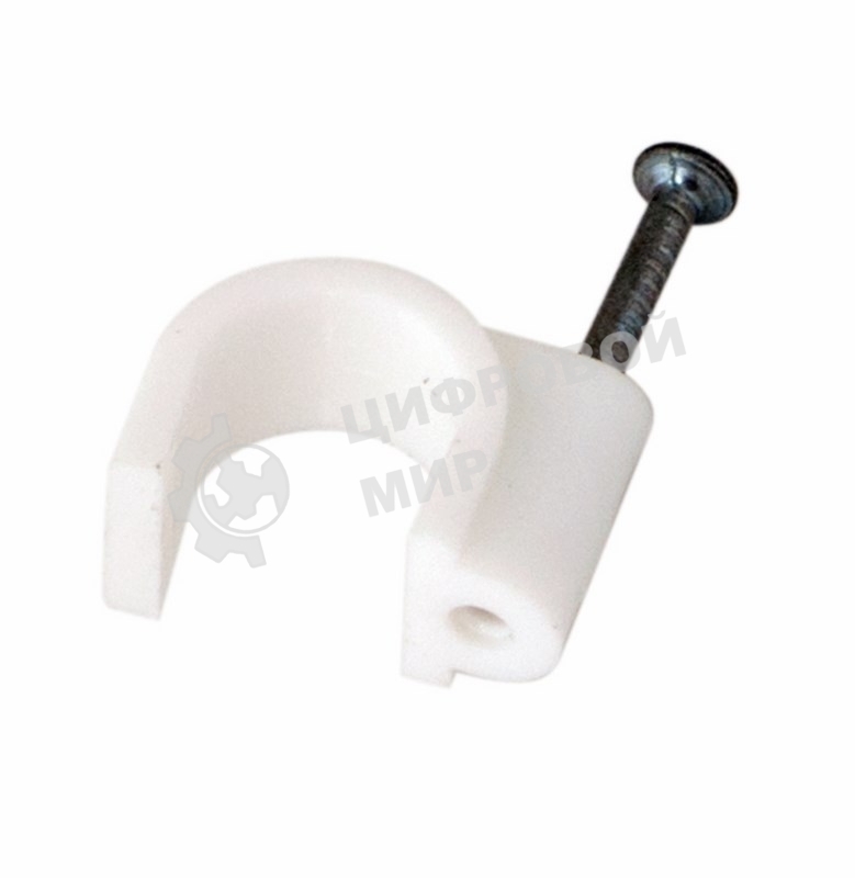 Крепеж кабеля круглый Rexant 12 мм, белый (упак. 50 шт)