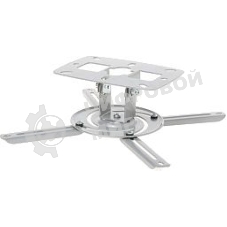 Универсальное потолочное крепление Wize WP-S высота крепления 8 см макс. расстояние между крепежными отв. 260 мм, наклон +/-15°, вращение 360°, до 8 кг, серебрист., рознич. упаковка