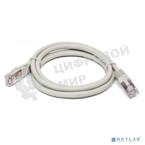 Кабель патч-корд, Filum FL-F5-1M F/UTP 5e cat. 1м, 26AWG(7x0.16 мм), омедненный алюминий (CCA), PVC, серый