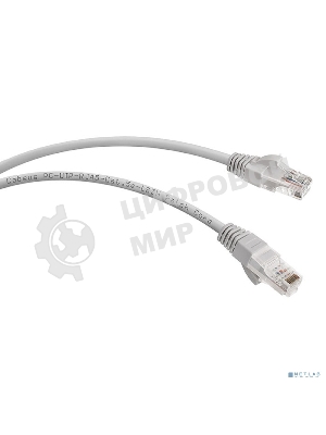 Шнур коммутационный Cabeus, Cat.5e, неэкр., U/UTP, RJ45/RJ45, LSZH, AWG24, 5м, серый