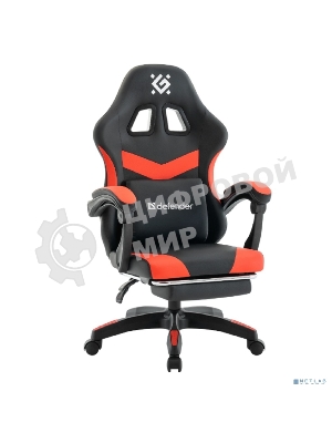 Кресло игровое Defender Runa PRO черный/крас, PU, класс2