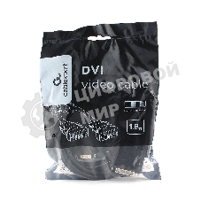 Кабель DVI-D single link Cablexpert CC-DVIL-BK-6, 19M/19M, 1.8м, CCS, черный, экран, феррит.кольца, пакет