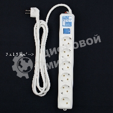 Фильтр-удлинитель Power Cube PRO SPL6-16-P-3М, 3,0 м, LC контур, 16А/3,5кВт 3*1,5мм