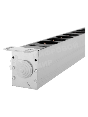 Блок силовых розеток Rem Rem-32, Shuko х 16, IEC 60320 С19 х 8, вход колодка, 1463х45х45 мм (ВхШхГ), 32А, автомат + амперметр, черный, без шнура