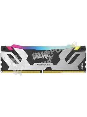 Оперативная память Kingston Fury Renegade, DDR5, 16Gb (1x16Gb), 6400MHz, CL32, DIMM, с радиатором, RGB, серебристый/черный