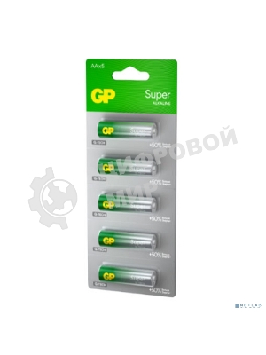 Алкалиновые батарейки GP Super Alkaline G-Tech 15А АA - 1 шт. на отрывных блистерах