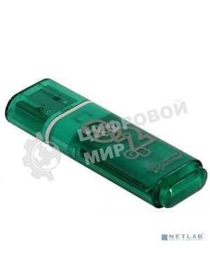 Флешка USB Smartbuy Glossy series Green (SB32GBGS-G), 32Gb, USB 2.0, R/W 25/15, зеленый